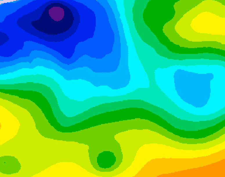 GDPS 500 millibar geopotential height 222 hour forecast chart for Canada based on 2025/11/08 1200Z data