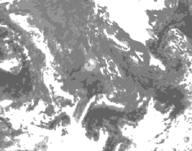 GDPS total cloud 234 hour forecast chart for Canada based on 2025/11/08 0000Z data