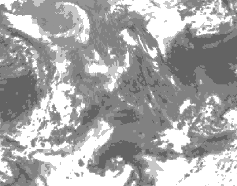 GDPS total cloud 222 hour forecast chart for Canada based on 2025/11/08 1200Z data