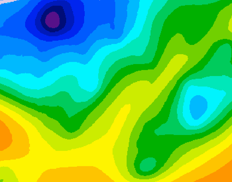 GDPS 500 millibar geopotential height 234 hour forecast chart for Canada based on 2025/11/09 0000Z data