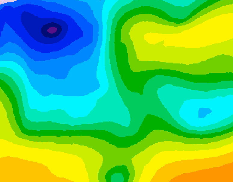 GDPS 500 millibar geopotential height 180 hour forecast chart for Canada based on 2025/11/09 1200Z data