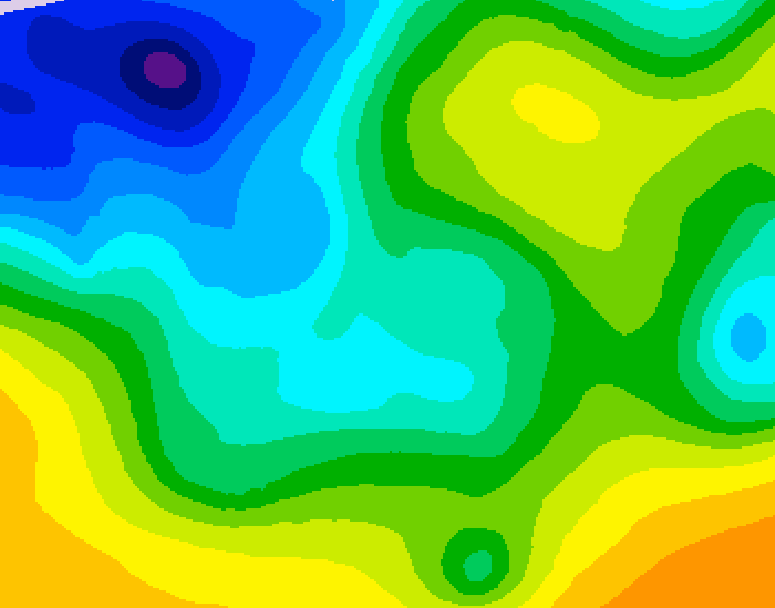 GDPS 500 millibar geopotential height 198 hour forecast chart for Canada based on 2025/11/09 1200Z data