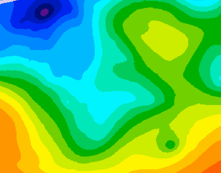 GDPS 500 millibar geopotential height 222 hour forecast chart for Canada based on 2025/11/09 1200Z data