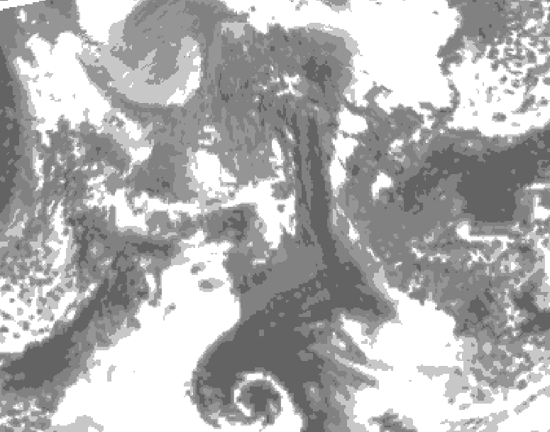 GDPS total cloud 192 hour forecast chart for Canada based on 2025/11/09 0000Z data
