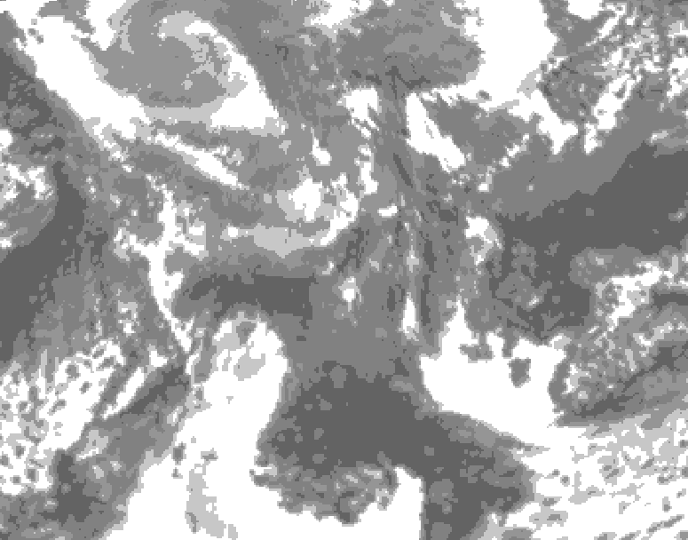 GDPS total cloud 210 hour forecast chart for Canada based on 2025/11/09 0000Z data