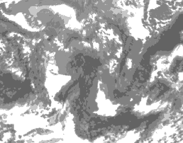 GDPS total cloud 234 hour forecast chart for Canada based on 2025/11/09 0000Z data