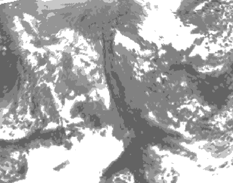 GDPS total cloud 180 hour forecast chart for Canada based on 2025/11/09 1200Z data