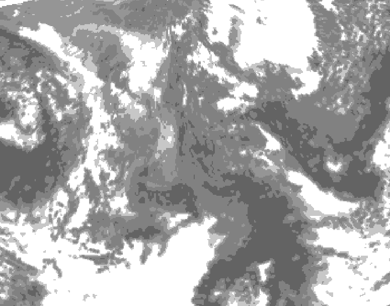 GDPS total cloud 198 hour forecast chart for Canada based on 2025/11/09 1200Z data