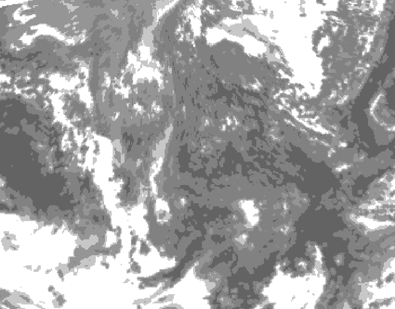 GDPS total cloud 222 hour forecast chart for Canada based on 2025/11/09 1200Z data
