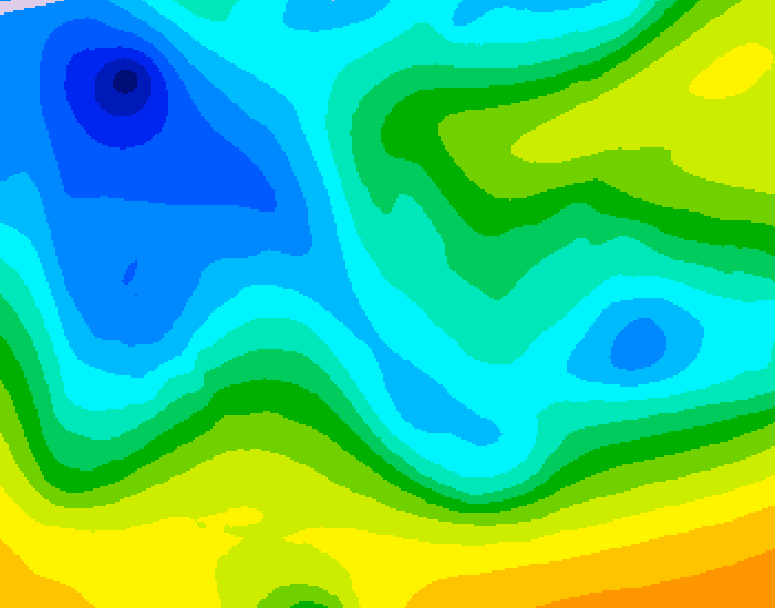 GDPS 500 millibar geopotential height 156 hour forecast chart for Canada based on 2025/11/10 1200Z data