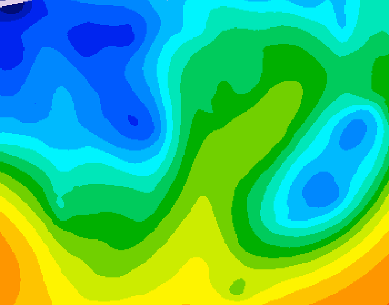 GDPS 500 millibar geopotential height 198 hour forecast chart for Canada based on 2025/11/10 1200Z data
