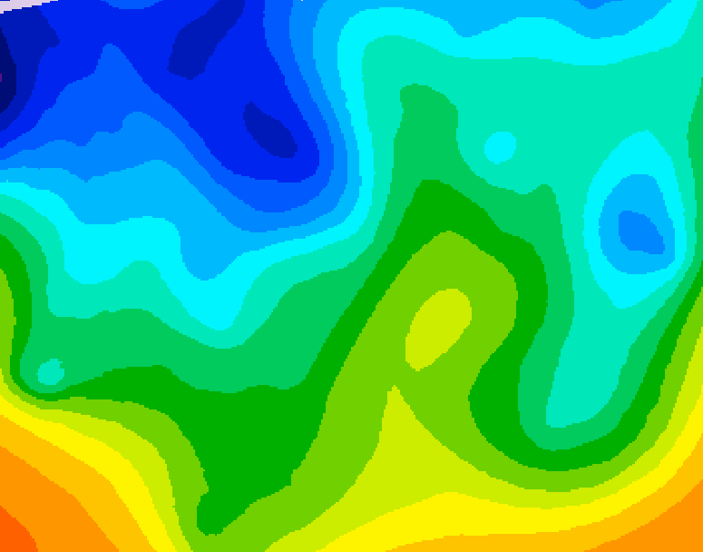 GDPS 500 millibar geopotential height 222 hour forecast chart for Canada based on 2025/11/10 1200Z data