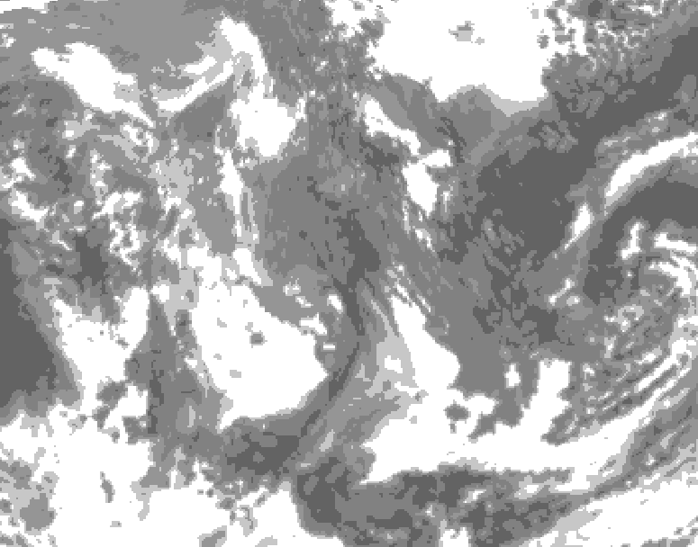 GDPS total cloud 210 hour forecast chart for Canada based on 2025/11/10 0000Z data