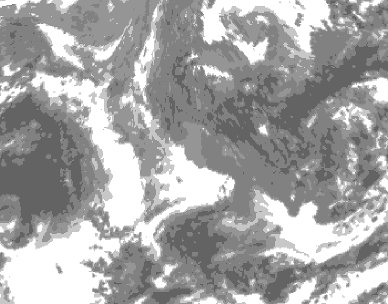 GDPS total cloud 234 hour forecast chart for Canada based on 2025/11/10 0000Z data