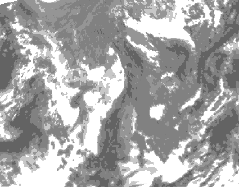 GDPS total cloud 222 hour forecast chart for Canada based on 2025/11/10 1200Z data
