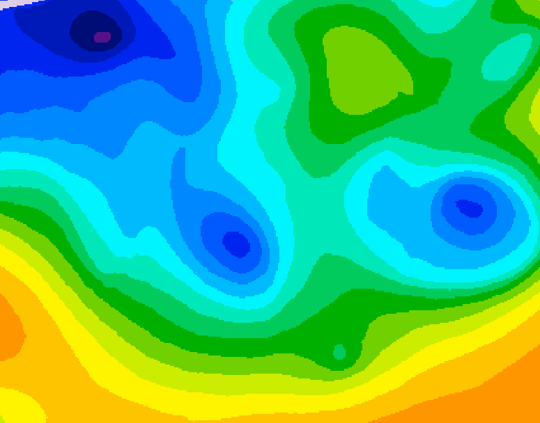 GDPS 500 millibar geopotential height 186 hour forecast chart for Canada based on 2025/11/11 0000Z data