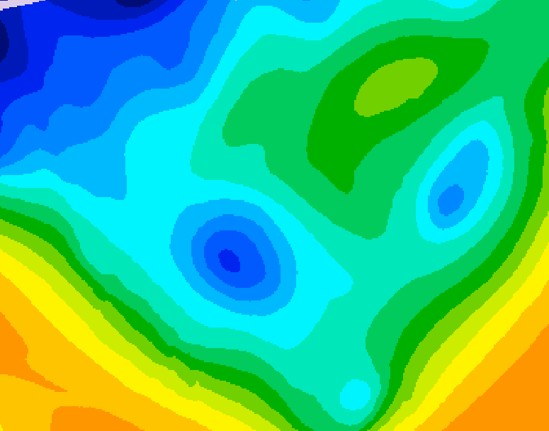 GDPS 500 millibar geopotential height 234 hour forecast chart for Canada based on 2025/11/11 0000Z data