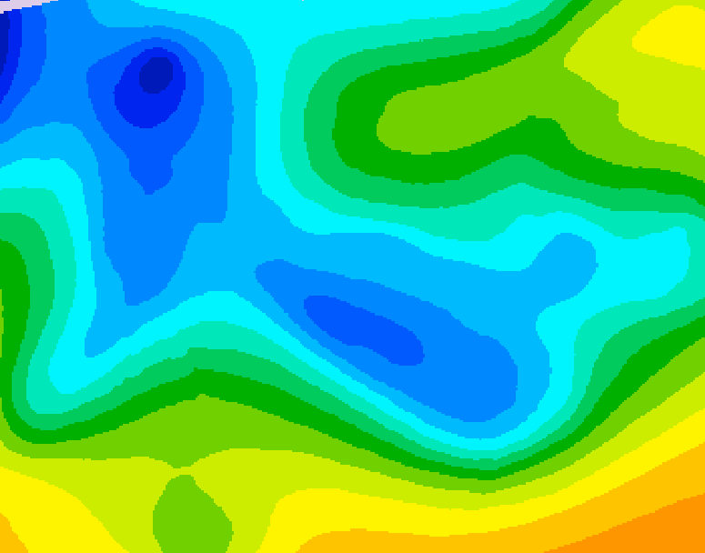 GDPS 500 millibar geopotential height 132 hour forecast chart for Canada based on 2025/11/11 1200Z data