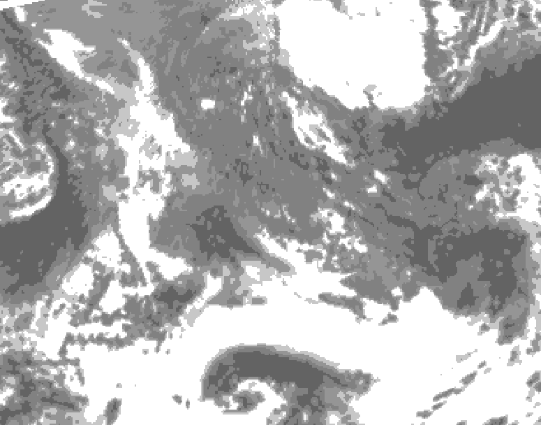 GDPS total cloud 162 hour forecast chart for Canada based on 2025/11/11 0000Z data