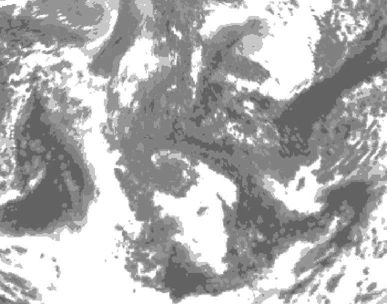 GDPS total cloud 210 hour forecast chart for Canada based on 2025/11/11 0000Z data