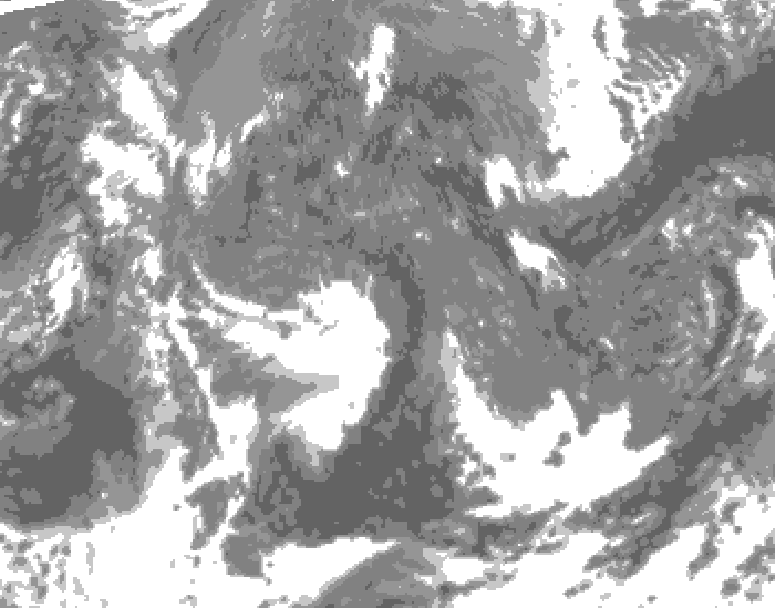 GDPS total cloud 198 hour forecast chart for Canada based on 2025/11/11 1200Z data