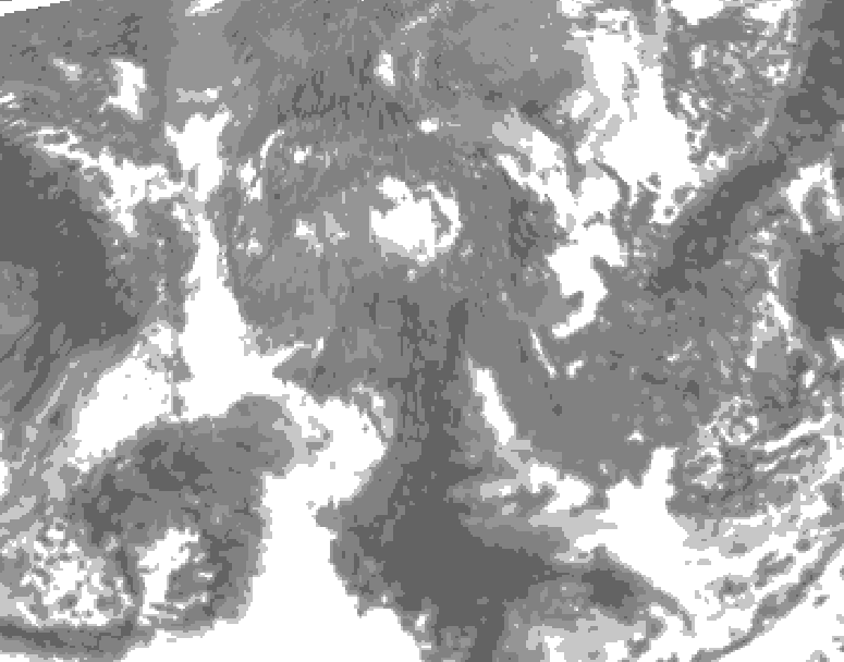 GDPS total cloud 222 hour forecast chart for Canada based on 2025/11/11 1200Z data