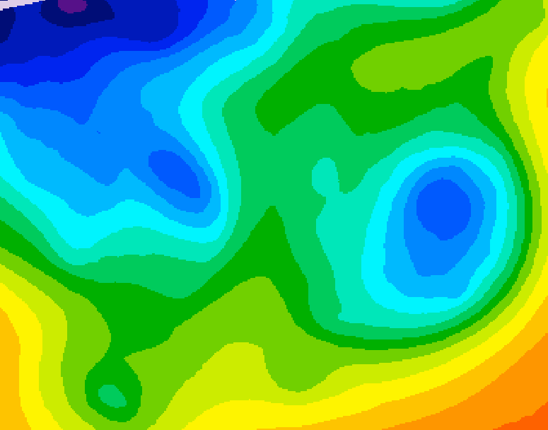 GDPS 500 millibar geopotential height 162 hour forecast chart for Canada based on 2025/11/12 0000Z data
