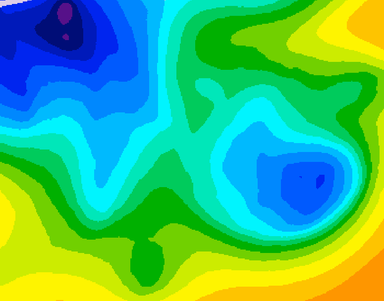 GDPS 500 millibar geopotential height 126 hour forecast chart for Canada based on 2025/11/12 1200Z data