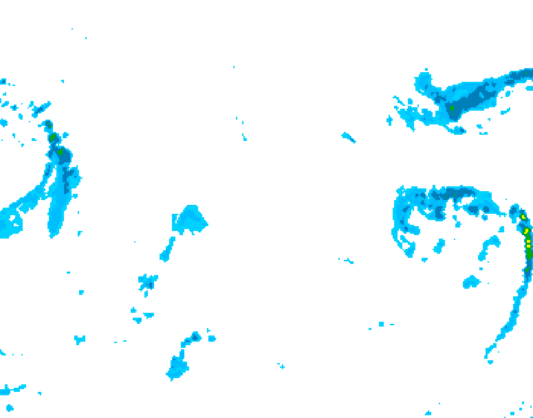 GDPS precipitation 126 hour forecast chart for Canada based on 2025/11/12 1200Z data