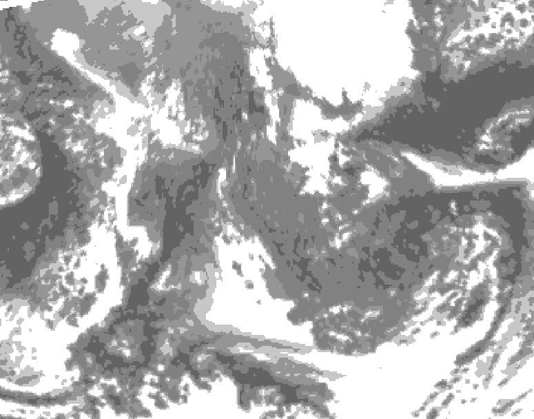 GDPS total cloud 138 hour forecast chart for Canada based on 2025/11/12 0000Z data