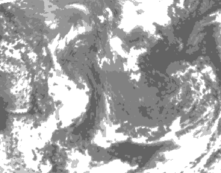 GDPS total cloud 162 hour forecast chart for Canada based on 2025/11/12 0000Z data