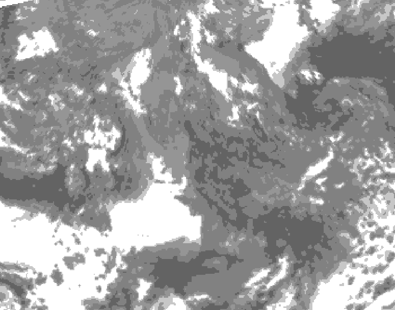 GDPS total cloud 234 hour forecast chart for Canada based on 2025/11/12 0000Z data