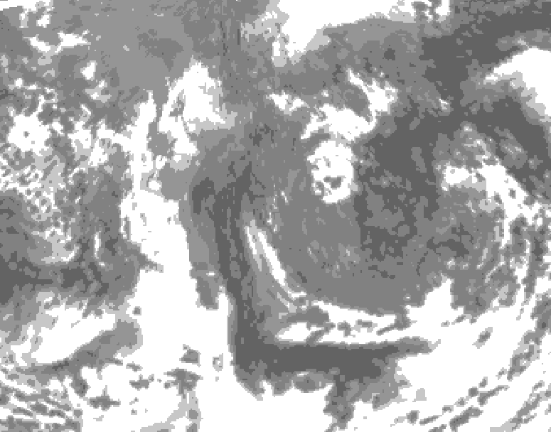 GDPS total cloud 150 hour forecast chart for Canada based on 2025/11/12 1200Z data