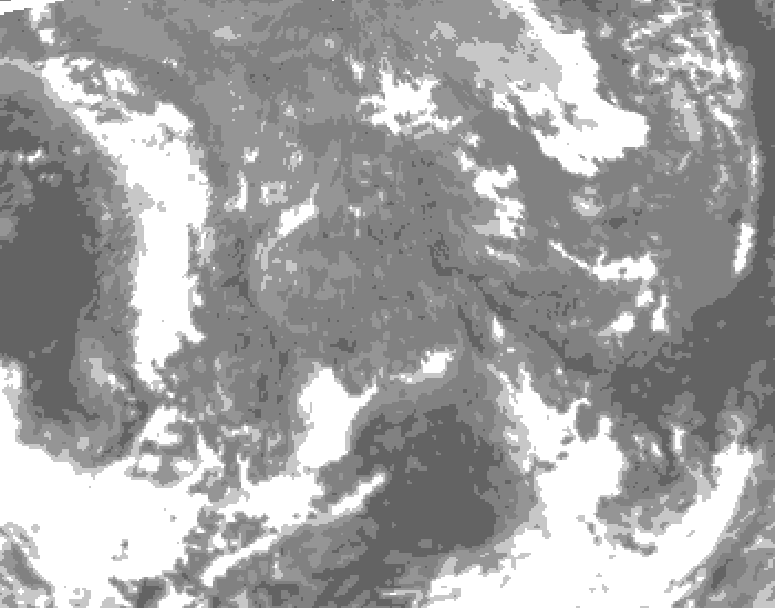 GDPS total cloud 222 hour forecast chart for Canada based on 2025/11/12 1200Z data
