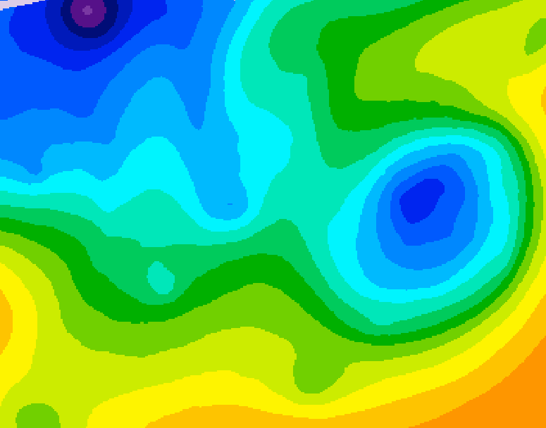 GDPS 500 millibar geopotential height 138 hour forecast chart for Canada based on 2025/11/13 0000Z data
