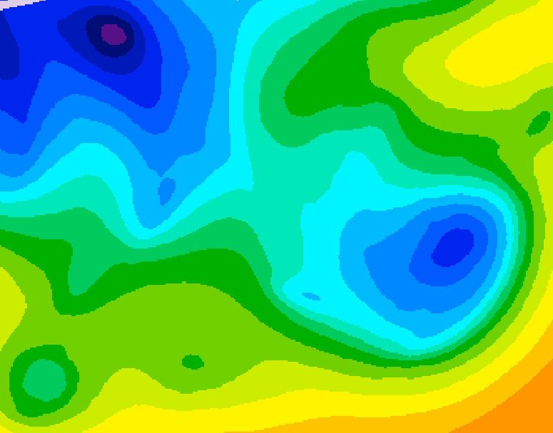 GDPS 500 millibar geopotential height 102 hour forecast chart for Canada based on 2025/11/13 1200Z data