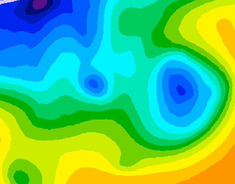 GDPS 500 millibar geopotential height 126 hour forecast chart for Canada based on 2025/11/13 1200Z data