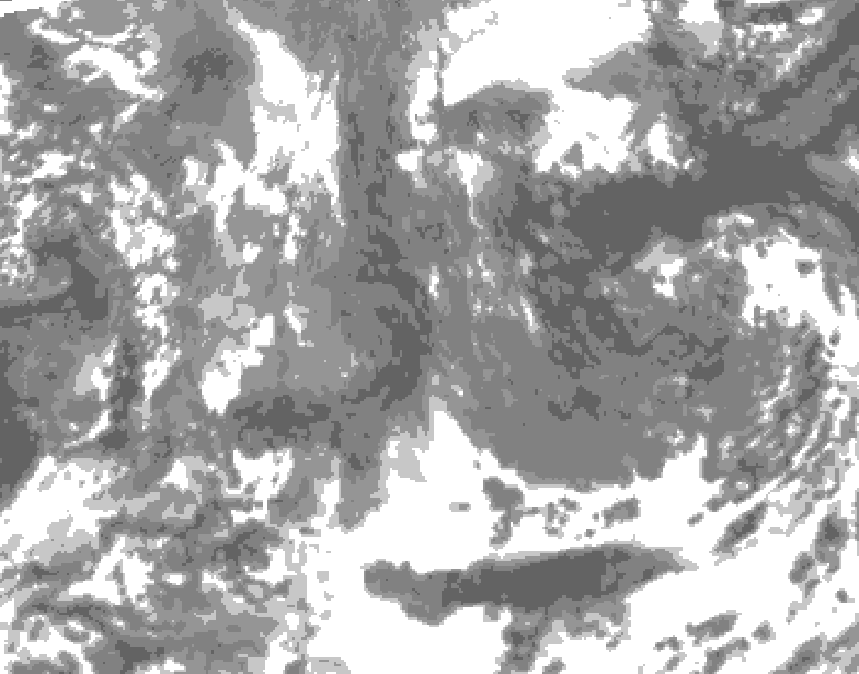 GDPS total cloud 138 hour forecast chart for Canada based on 2025/11/13 0000Z data