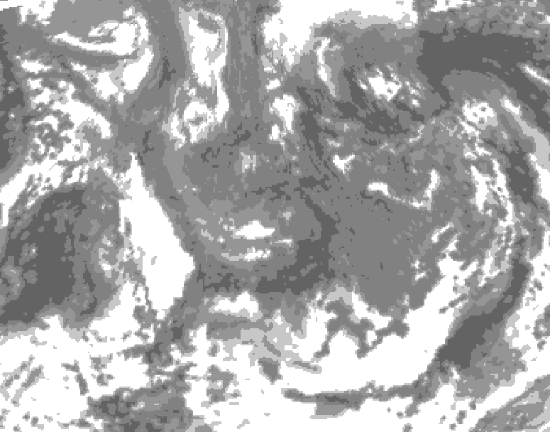 GDPS total cloud 150 hour forecast chart for Canada based on 2025/11/13 1200Z data
