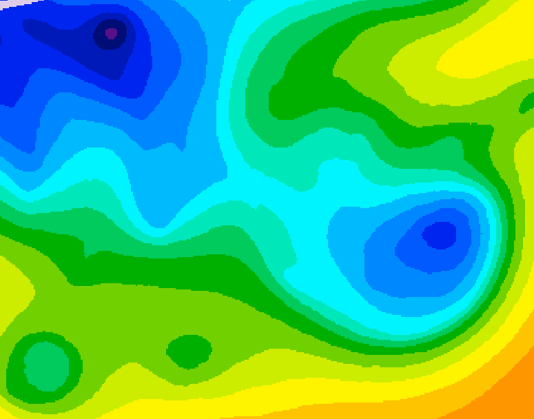 GDPS 500 millibar geopotential height 090 hour forecast chart for Canada based on 2025/11/14 0000Z data