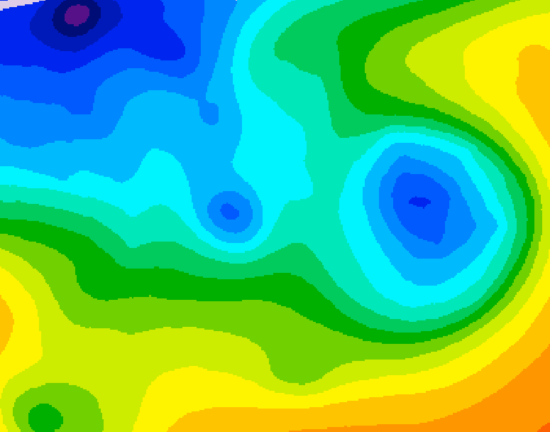 GDPS 500 millibar geopotential height 114 hour forecast chart for Canada based on 2025/11/14 0000Z data