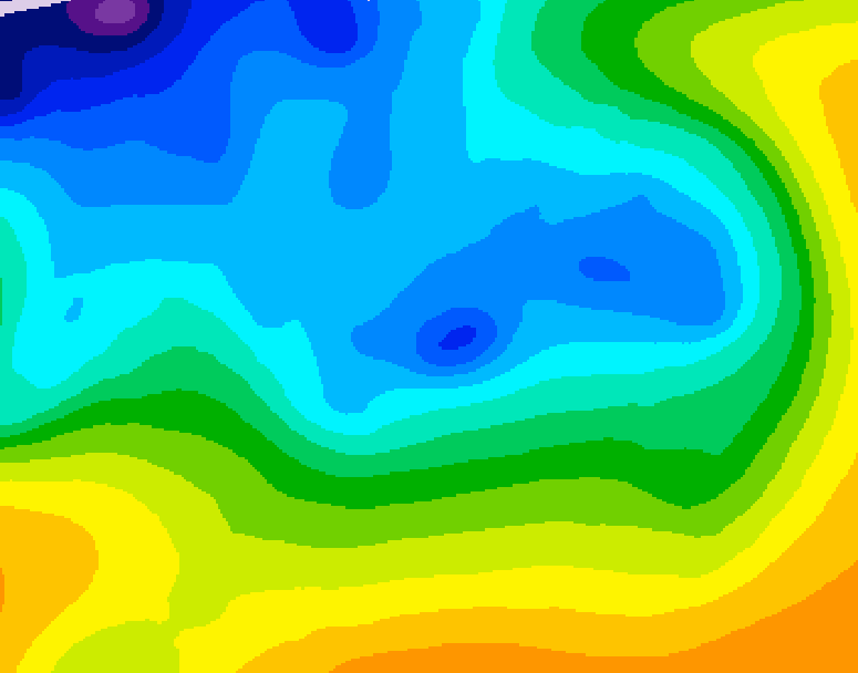 GDPS 500 millibar geopotential height 138 hour forecast chart for Canada based on 2025/11/14 0000Z data