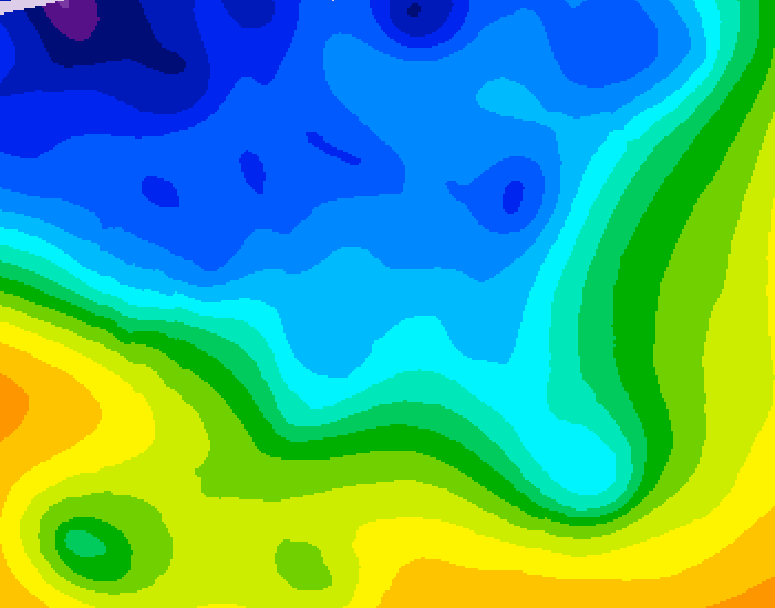 GDPS 500 millibar geopotential height 186 hour forecast chart for Canada based on 2025/11/14 0000Z data