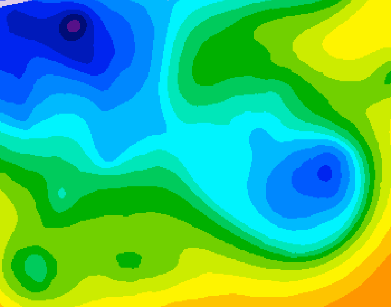 GDPS 500 millibar geopotential height 078 hour forecast chart for Canada based on 2025/11/14 1200Z data