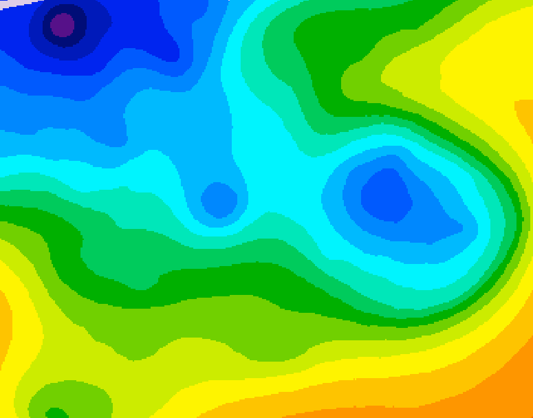 GDPS 500 millibar geopotential height 102 hour forecast chart for Canada based on 2025/11/14 1200Z data