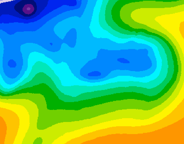 GDPS 500 millibar geopotential height 126 hour forecast chart for Canada based on 2025/11/14 1200Z data