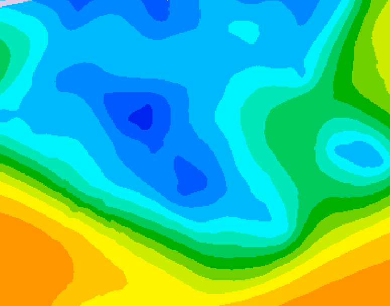 GDPS 500 millibar geopotential height 222 hour forecast chart for Canada based on 2025/11/14 1200Z data
