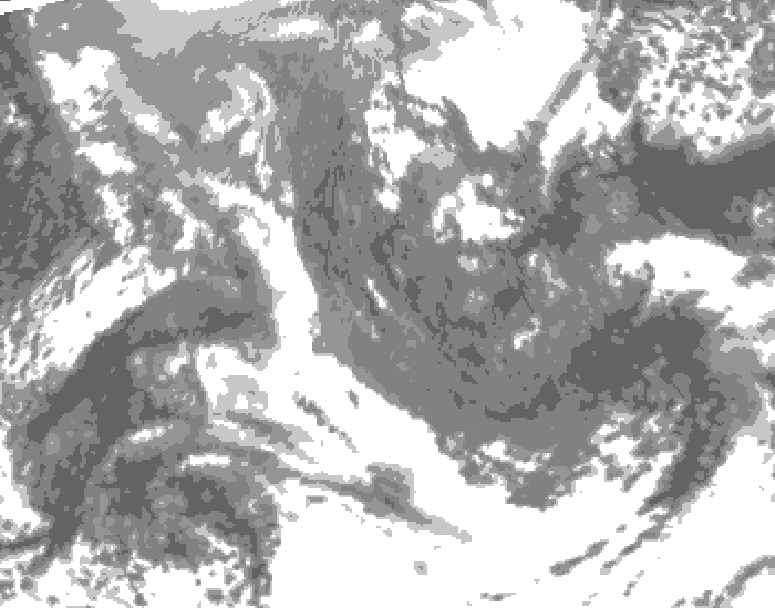 GDPS total cloud 072 hour forecast chart for Canada based on 2025/11/14 0000Z data