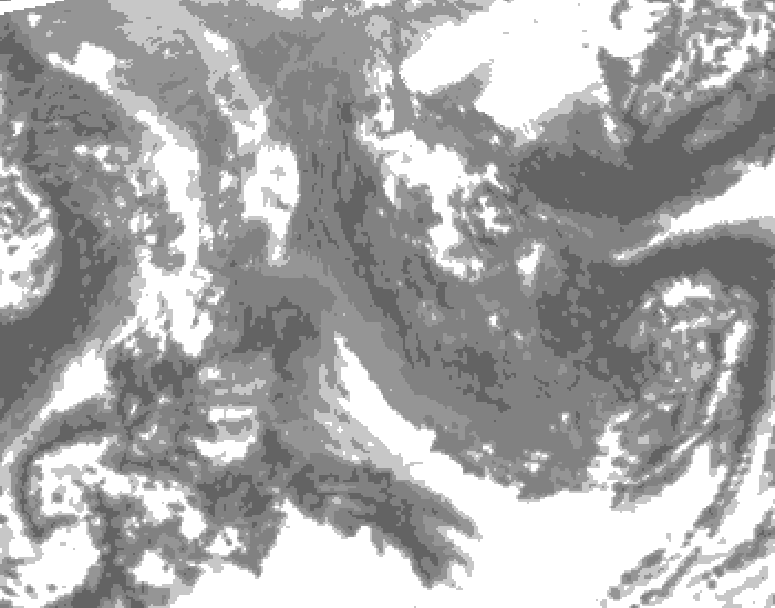 GDPS total cloud 090 hour forecast chart for Canada based on 2025/11/14 0000Z data