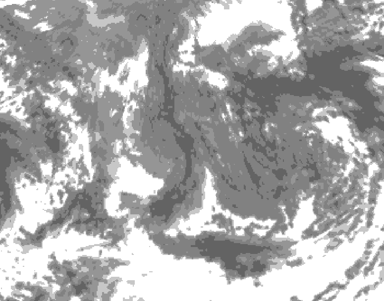 GDPS total cloud 114 hour forecast chart for Canada based on 2025/11/14 0000Z data